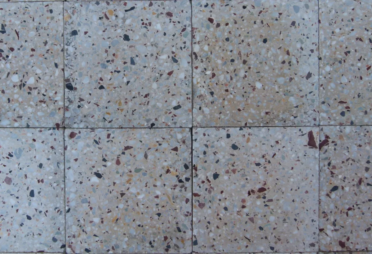 c.8.25m2 / 89 sq ft of French Terrazzo tiles - 1955 | The