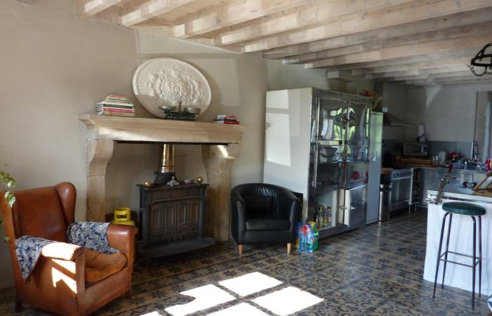 Three antique French floors in a Burgundy Farmhouse restoration 