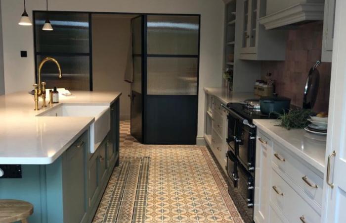 An early 20th century restored ceramic in a north London kitchen An early 20th century restored ceramic in a north London kitchen