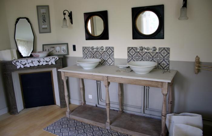 A period bathroom in the Vosges, France