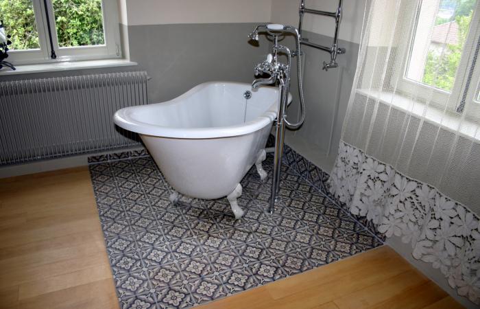 A period bathroom in the Vosges, France