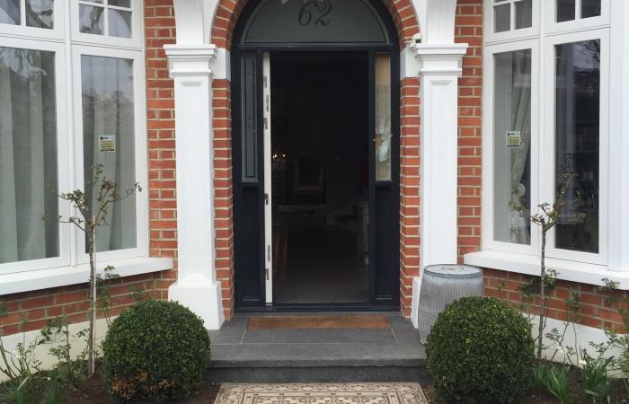 A unique French antique tile path in a south London home 