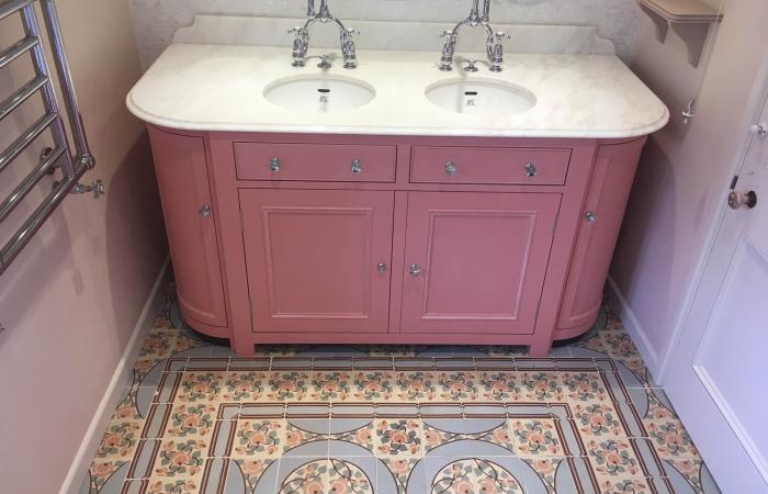 Pastel art nouveau ceramics in this Wiltshire stone cottage