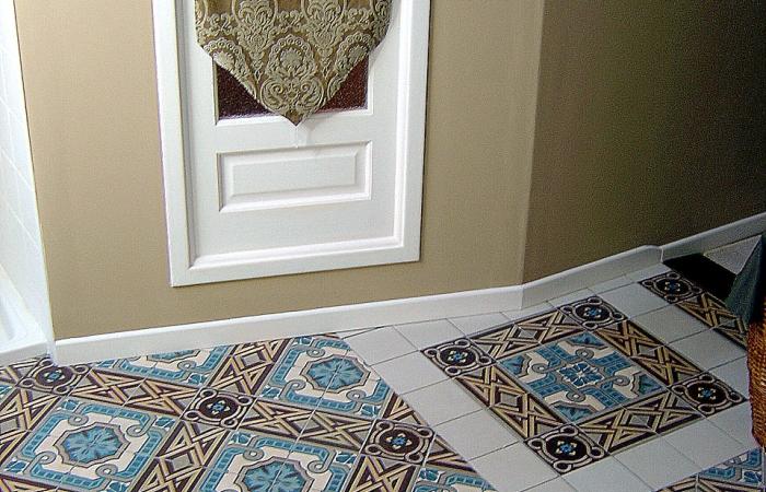 Three antique French floors in a Burgundy Farmhouse restoration 