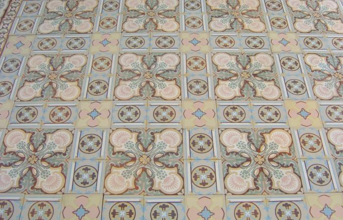 An antique tiled patio in Melbourne, Australia