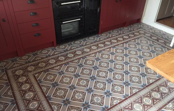 Two fine examples of an antique French ceramic in their new kitchens