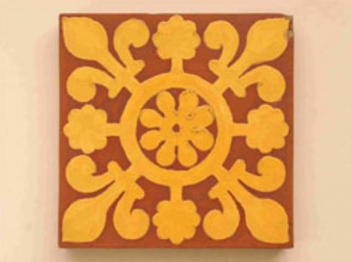 Early Minton encaustic tile c.1842