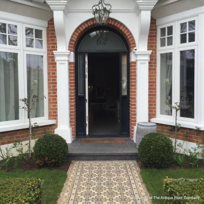 A unique French antique tile path in a south London home 