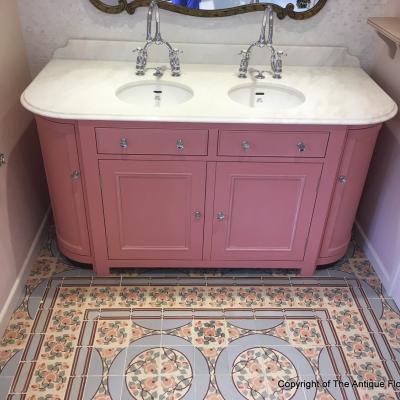 Pastel art nouveau ceramics in this Wiltshire stone cottage