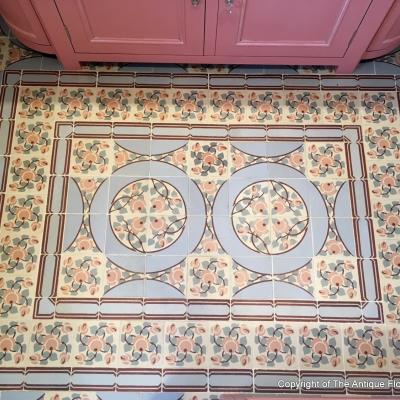 Pastel art nouveau ceramics in this Wiltshire stone cottage