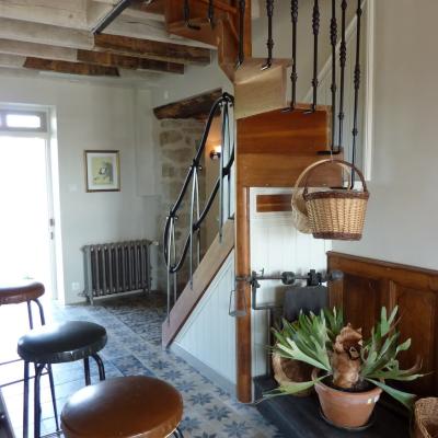 Three antique French floors in a Burgundy Farmhouse restoration 