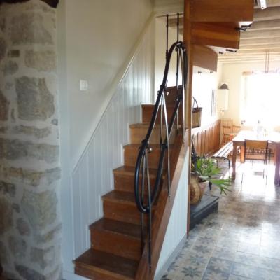 Three antique French floors in a Burgundy Farmhouse restoration 