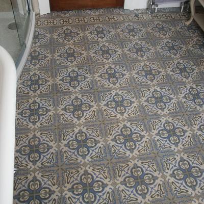 An early Art Nouveau floor in a bathroom in England