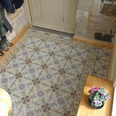 A thistle themed ceramic in a charming English conservatory