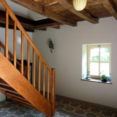 Three antique French floors in a Burgundy Farmhouse restoration 