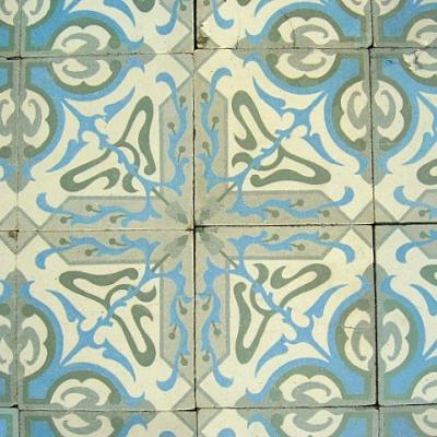 An early Art Nouveau floor in a bathroom in England