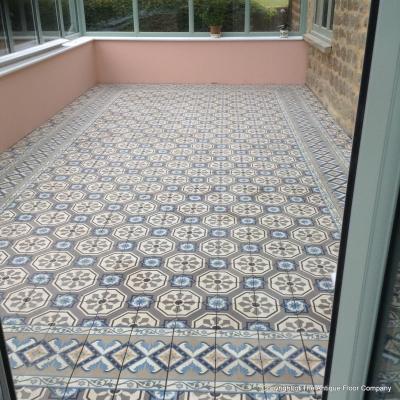 A late 19th century antique Belgian floor in a Dorset conservatory