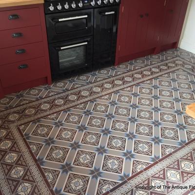 Two fine examples of an antique French ceramic in their new kitchens