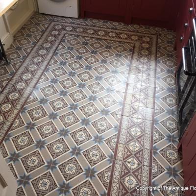 Two fine examples of an antique French ceramic in their new kitchens