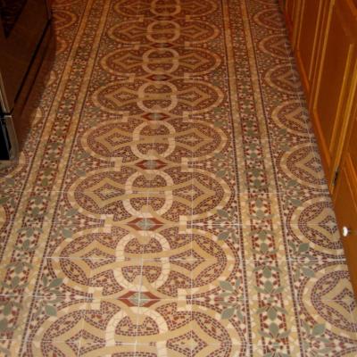 A Mosaic themed ceramic in a kitchen in Fairfax, Virginia