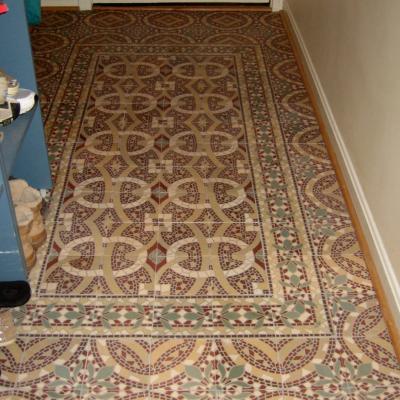 A Mosaic themed ceramic in a kitchen in Fairfax, Virginia