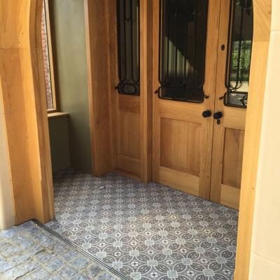 An entrance hall with a difference in a Hampshire village home