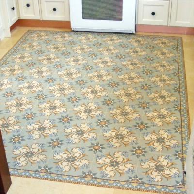 An antique tile carpet feature in Ontario, Canada