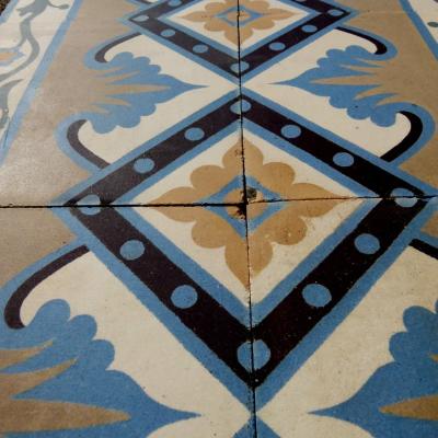 A late 19th century antique Belgian floor in a Dorset conservatory