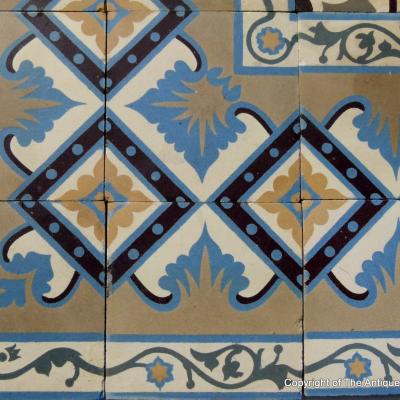 A late 19th century antique Belgian floor in a Dorset conservatory