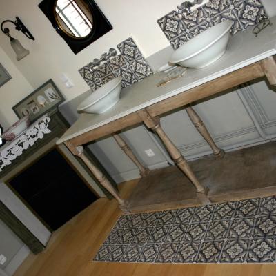 A period bathroom in the Vosges, France