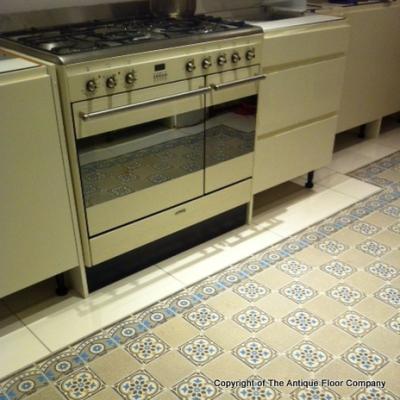 A centralised antique ceramic in this North London kitchen