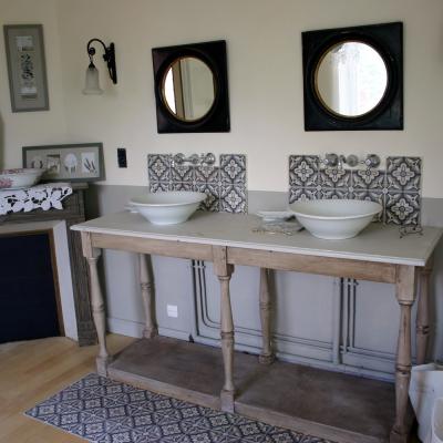 A period bathroom in the Vosges, France