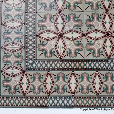 20m2+ / 215 sq ft antique art nouveau ceramic floor 