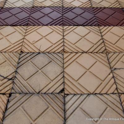 9.5m2 of Perrusson antique ceramic garden patio tiles