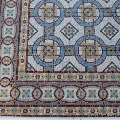 4m2 ornate mosaic themed ceramic c.1920-1930