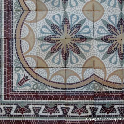 A unique period mosaic themed ceramic with double borders