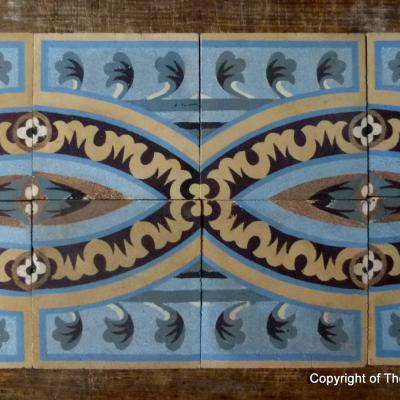 1875-1912 Antique Maufroid Freres et Soeur border tiles 