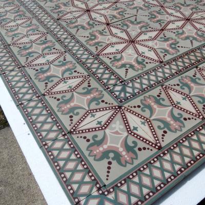 20m2+ / 215 sq ft antique art nouveau ceramic floor 