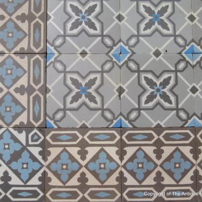 Classically geometric French Maubeuge floor - c.12.75m2