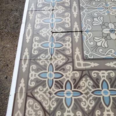 A beautiful 22m2 art nouveau ceramic floor 