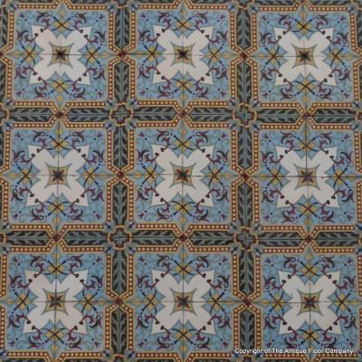 A small but stunningly detailed 3m2 antique ceramic floor