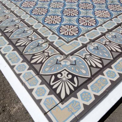 c.1.85m2 small antique Belgian ceramic floor