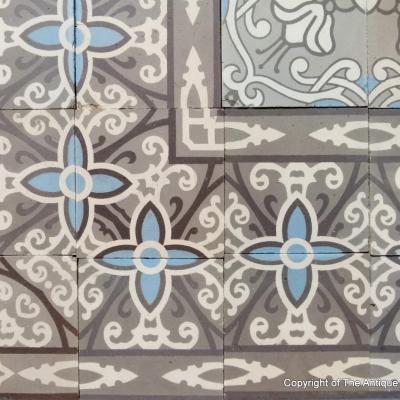 A beautiful 22m2 art nouveau ceramic floor 