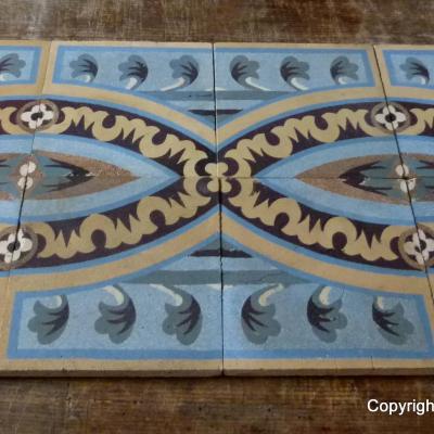 1875-1912 Antique Maufroid Freres et Soeur border tiles 