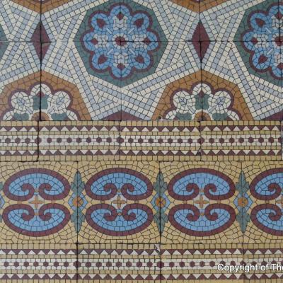 A 10.2m2 / 110 sq ft antique Belgian ceramic floor (CL120)