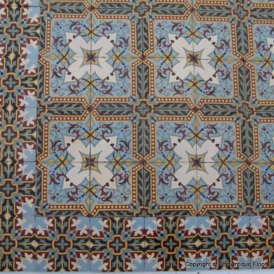 A small but stunningly detailed 3m2 antique ceramic floor