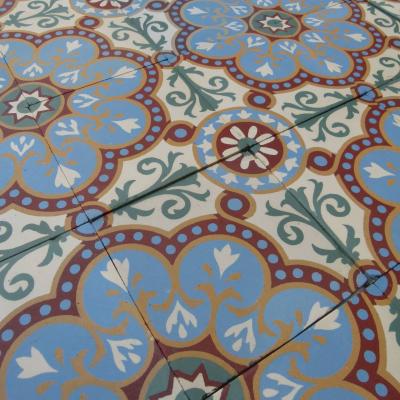 10m2+ / 108 sq ft antique ceramic encaustic with triple border tiles