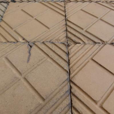 9.5m2 of Perrusson antique ceramic garden patio tiles