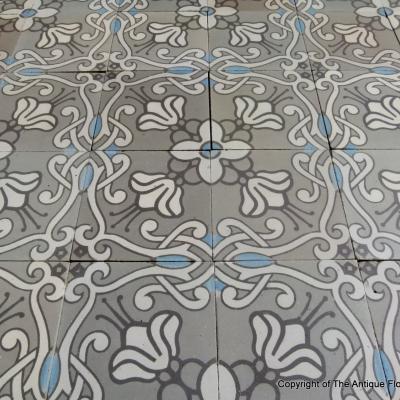 A beautiful 22m2 art nouveau ceramic floor 