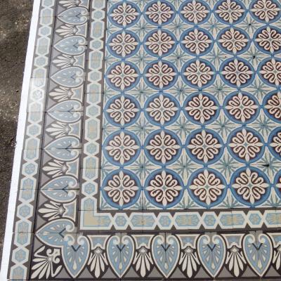 c.1.85m2 small antique Belgian ceramic floor